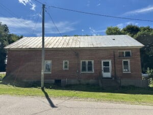 side of building facing East