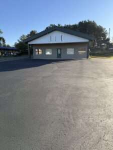 building and looking at the new pavement