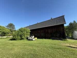 side of barn