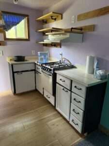 looking in kitchen area